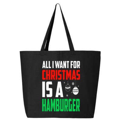 All I Want For Christmas Is A Hamburger Xmas Fast Food 25L Jumbo Tote