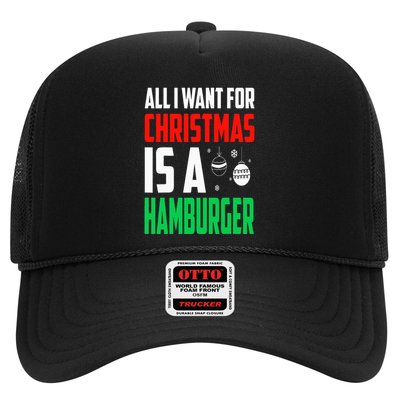 All I Want For Christmas Is A Hamburger Xmas Fast Food Trucker Hat