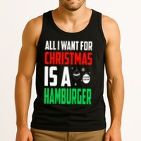 All I Want For Christmas Is A Hamburger Xmas Fast Food Tank Top