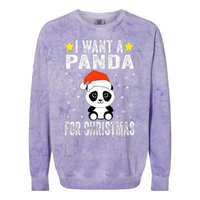 All I Want For Christmas Is More Pandas Christmas Colorblast Crewneck Sweatshirt