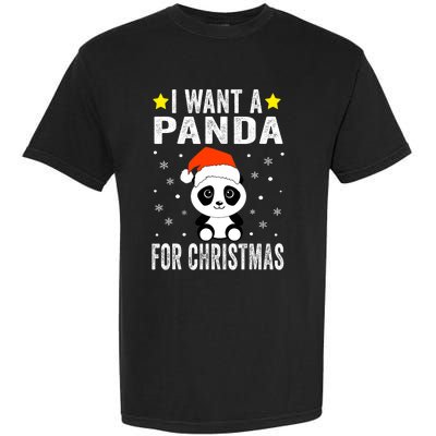 All I Want For Christmas Is More Pandas Christmas Garment-Dyed Heavyweight T-Shirt