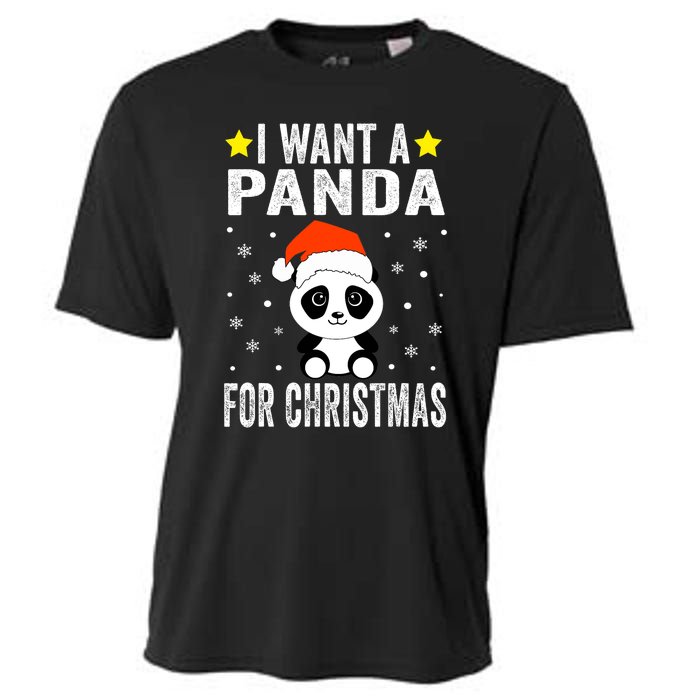 All I Want For Christmas Is More Pandas Christmas Cooling Performance Crew T-Shirt