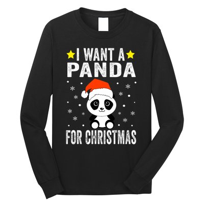 All I Want For Christmas Is More Pandas Christmas Long Sleeve Shirt