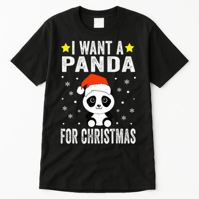 All I Want For Christmas Is More Pandas Christmas Tall T-Shirt