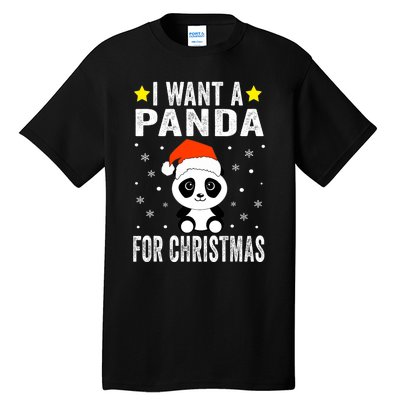 All I Want For Christmas Is More Pandas Christmas Tall T-Shirt