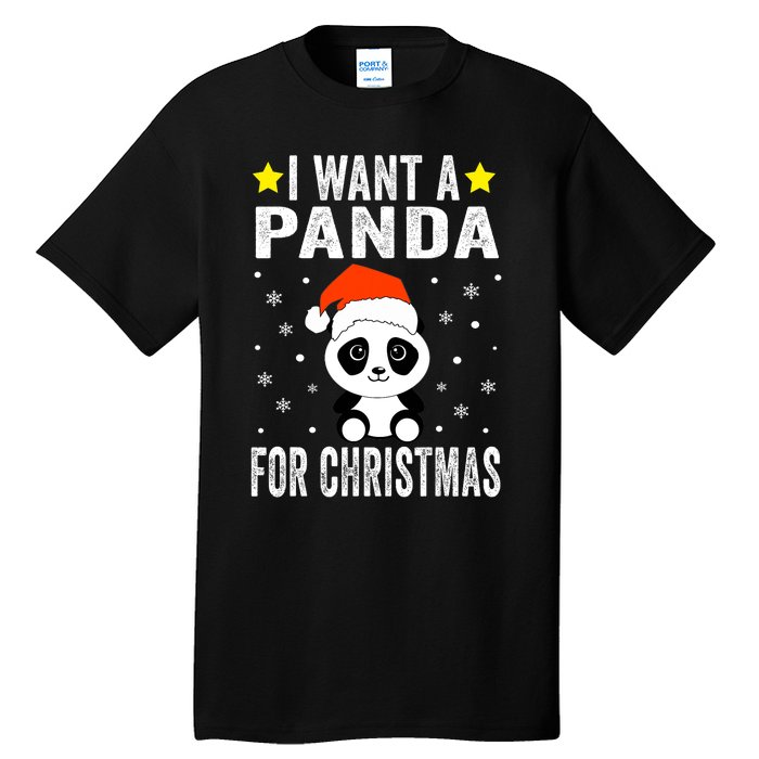 All I Want For Christmas Is More Pandas Christmas Tall T-Shirt