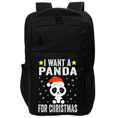 All I Want For Christmas Is More Pandas Christmas Impact Tech Backpack