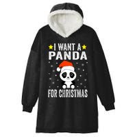 All I Want For Christmas Is More Pandas Christmas Hooded Wearable Blanket