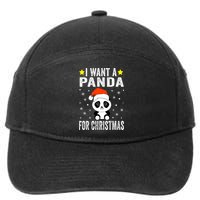 All I Want For Christmas Is More Pandas Christmas 7-Panel Snapback Hat