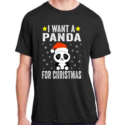 All I Want For Christmas Is More Pandas Christmas Adult ChromaSoft Performance T-Shirt