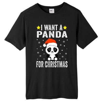 All I Want For Christmas Is More Pandas Christmas Tall Fusion ChromaSoft Performance T-Shirt