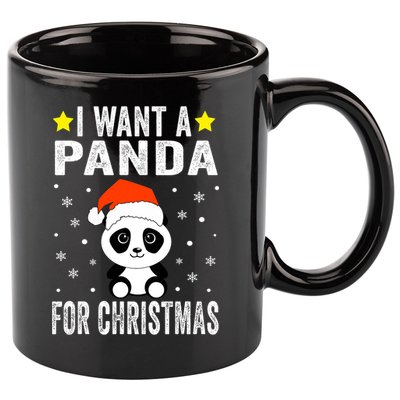 All I Want For Christmas Is More Pandas Christmas 11oz C Handle Ceramic Mug