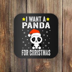 All I Want For Christmas Is More Pandas Christmas Coaster