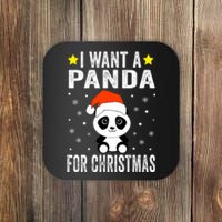 All I Want For Christmas Is More Pandas Christmas Coaster