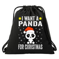 All I Want For Christmas Is More Pandas Christmas Drawstring Bag