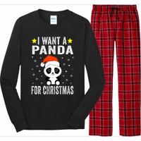 All I Want For Christmas Is More Pandas Christmas Long Sleeve Pajama Set