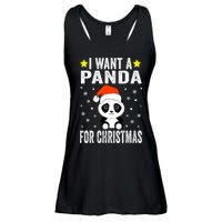 All I Want For Christmas Is More Pandas Christmas Ladies Essential Flowy Tank
