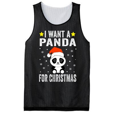 All I Want For Christmas Is More Pandas Christmas Mesh Reversible Basketball Jersey Tank