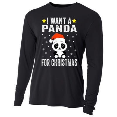 All I Want For Christmas Is More Pandas Christmas Cooling Performance Long Sleeve Crew