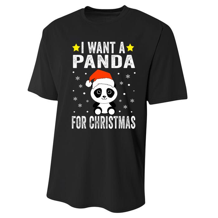 All I Want For Christmas Is More Pandas Christmas Performance Sprint T-Shirt