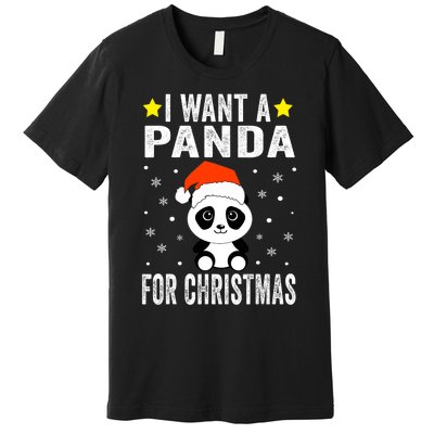 All I Want For Christmas Is More Pandas Christmas Premium T-Shirt