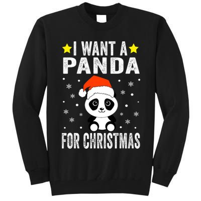 All I Want For Christmas Is More Pandas Christmas Tall Sweatshirt