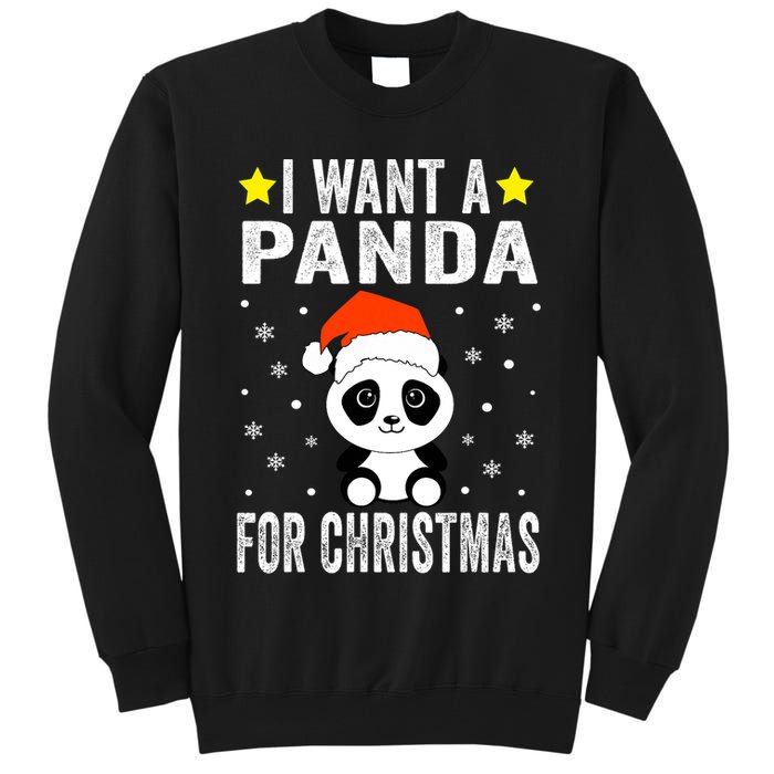 All I Want For Christmas Is More Pandas Christmas Tall Sweatshirt