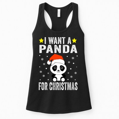 All I Want For Christmas Is More Pandas Christmas Womens Tank Top