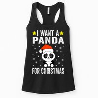 All I Want For Christmas Is More Pandas Christmas Womens Tank Top