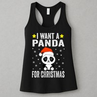 All I Want For Christmas Is More Pandas Christmas Womens Tank Top