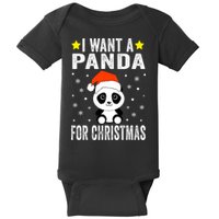 All I Want For Christmas Is More Pandas Christmas Baby Bodysuit