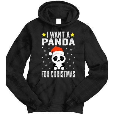 All I Want For Christmas Is More Pandas Christmas Tie Dye Hoodie