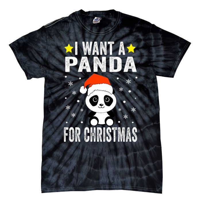 All I Want For Christmas Is More Pandas Christmas Tie-Dye T-Shirt