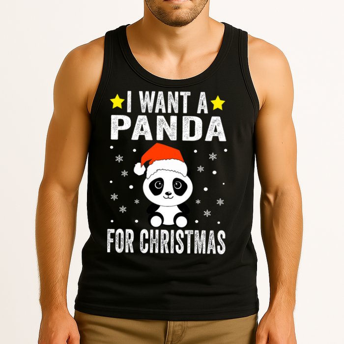 All I Want For Christmas Is More Pandas Christmas Tank Top