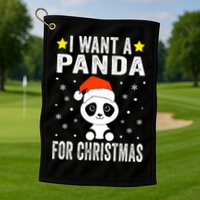 All I Want For Christmas Is More Pandas Christmas Golf Towel