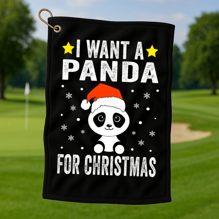 All I Want For Christmas Is More Pandas Christmas Golf Towel