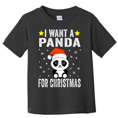 All I Want For Christmas Is More Pandas Christmas Toddler T-Shirt