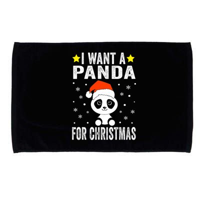 All I Want For Christmas Is More Pandas Christmas Microfiber Hand Towel