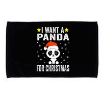 All I Want For Christmas Is More Pandas Christmas Microfiber Hand Towel