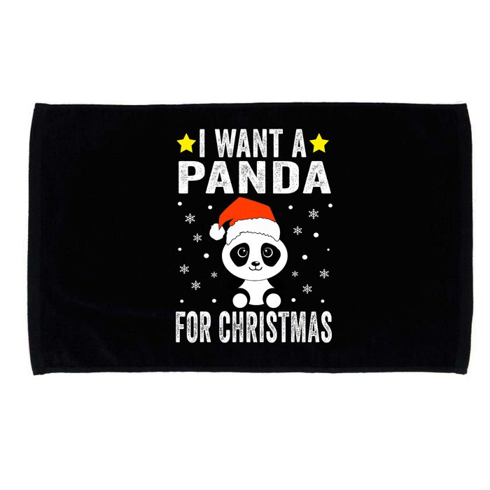 All I Want For Christmas Is More Pandas Christmas Microfiber Hand Towel