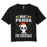 All I Want For Christmas Is More Pandas Christmas Crop Top