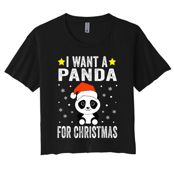All I Want For Christmas Is More Pandas Christmas Crop Top