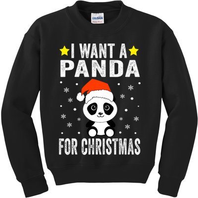 All I Want For Christmas Is More Pandas Christmas Kids Sweatshirt
