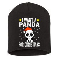All I Want For Christmas Is More Pandas Christmas Short Acrylic Beanie