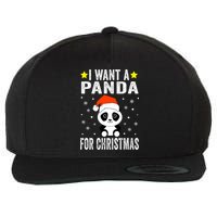 All I Want For Christmas Is More Pandas Christmas Wool Snapback Cap