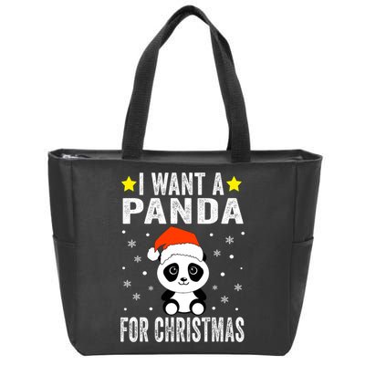 All I Want For Christmas Is More Pandas Christmas Zip Tote Bag