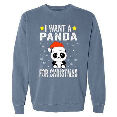 All I Want For Christmas Is More Pandas Christmas Garment-Dyed Sweatshirt