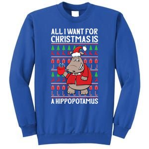 All I Want For Christmas Is A Hippopotamus Ugly Xmas Gift Sweatshirt