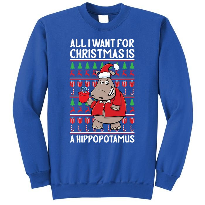 All I Want For Christmas Is A Hippopotamus Ugly Xmas Gift Sweatshirt