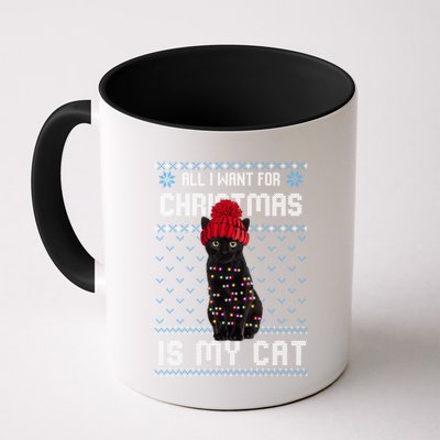 All I Want For Christmas Is My Cat Ugly Christmas Sweater Funny Gift Mug